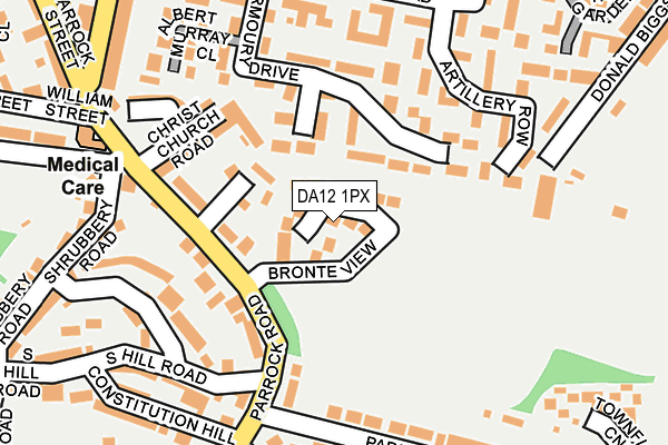DA12 1PX map - OS OpenMap – Local (Ordnance Survey)