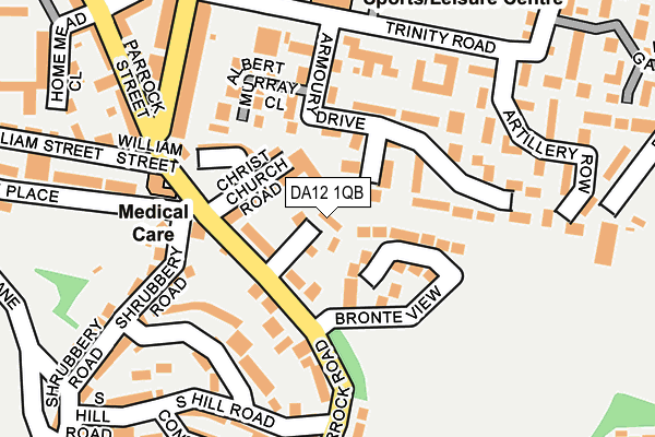 DA12 1QB map - OS OpenMap – Local (Ordnance Survey)