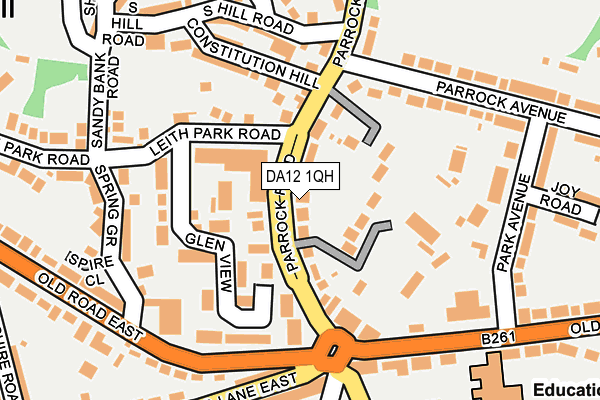 DA12 1QH map - OS OpenMap – Local (Ordnance Survey)