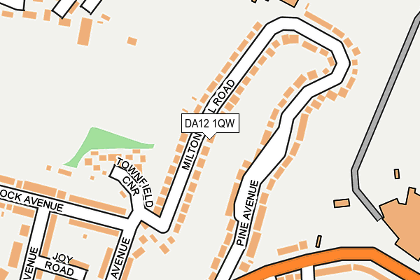 DA12 1QW map - OS OpenMap – Local (Ordnance Survey)
