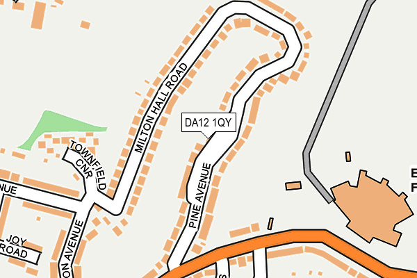 DA12 1QY map - OS OpenMap – Local (Ordnance Survey)