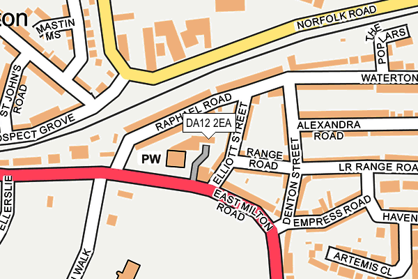 DA12 2EA map - OS OpenMap – Local (Ordnance Survey)