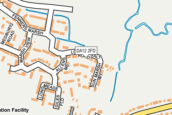 DA12 2FD map - OS OpenMap – Local (Ordnance Survey)