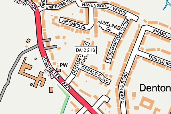 DA12 2HS map - OS OpenMap – Local (Ordnance Survey)