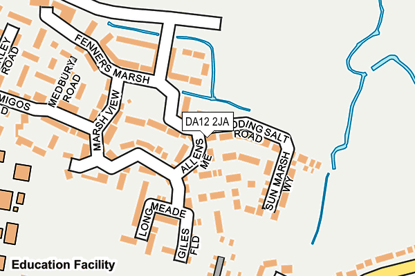 DA12 2JA map - OS OpenMap – Local (Ordnance Survey)