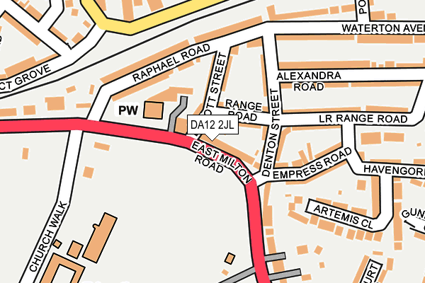 DA12 2JL map - OS OpenMap – Local (Ordnance Survey)