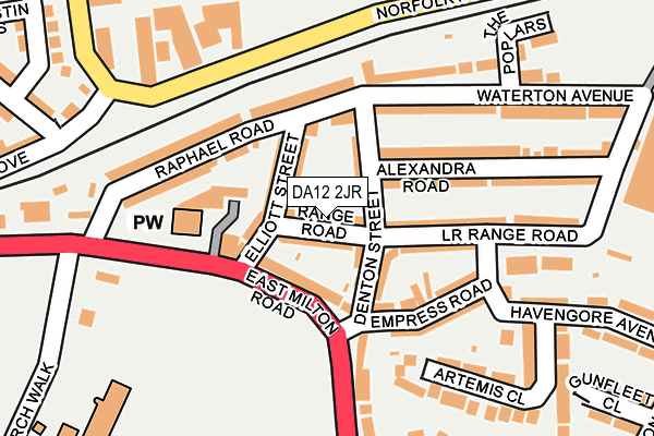 DA12 2JR map - OS OpenMap – Local (Ordnance Survey)