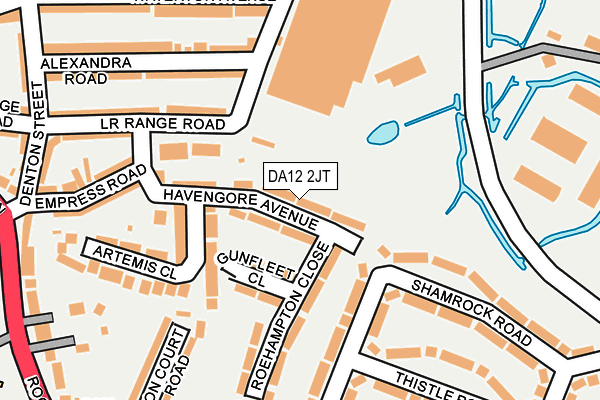 DA12 2JT map - OS OpenMap – Local (Ordnance Survey)