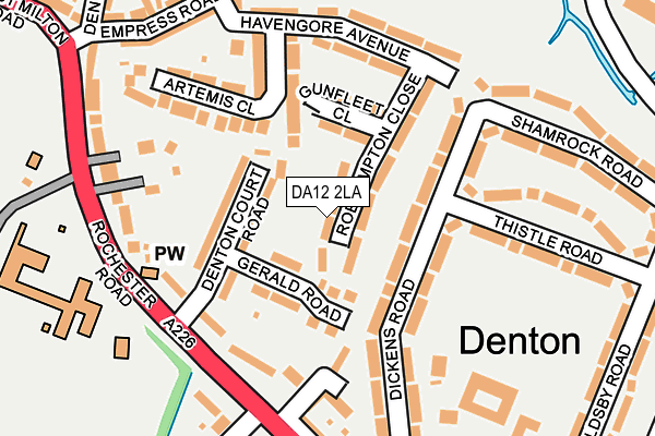 DA12 2LA map - OS OpenMap – Local (Ordnance Survey)