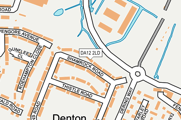 DA12 2LD map - OS OpenMap – Local (Ordnance Survey)