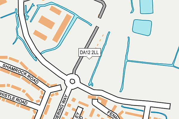DA12 2LL map - OS OpenMap – Local (Ordnance Survey)