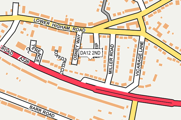 DA12 2ND map - OS OpenMap – Local (Ordnance Survey)