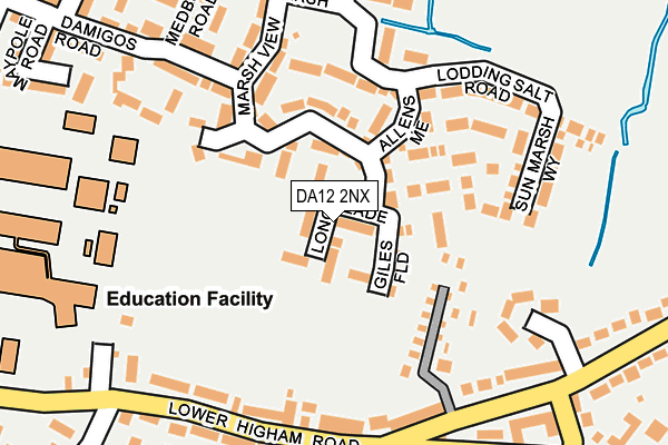 DA12 2NX map - OS OpenMap – Local (Ordnance Survey)