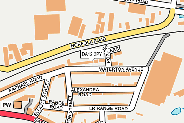 DA12 2PY map - OS OpenMap – Local (Ordnance Survey)