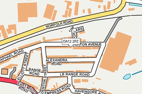 DA12 2PZ map - OS OpenMap – Local (Ordnance Survey)