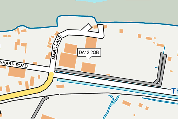 DA12 2QB map - OS OpenMap – Local (Ordnance Survey)