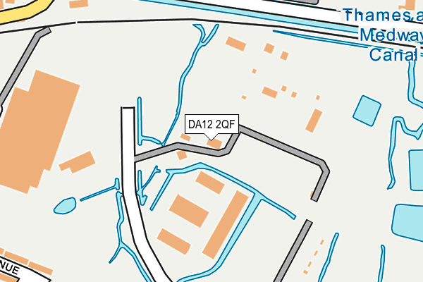 DA12 2QF map - OS OpenMap – Local (Ordnance Survey)