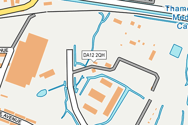 DA12 2QH map - OS OpenMap – Local (Ordnance Survey)