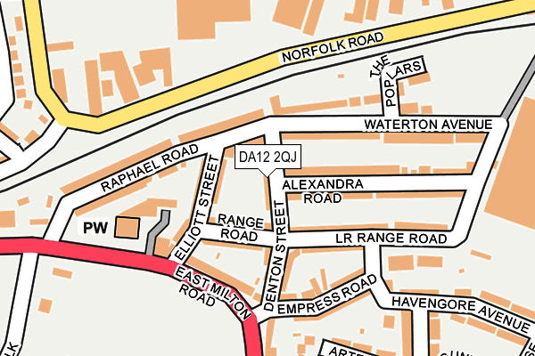 DA12 2QJ map - OS OpenMap – Local (Ordnance Survey)