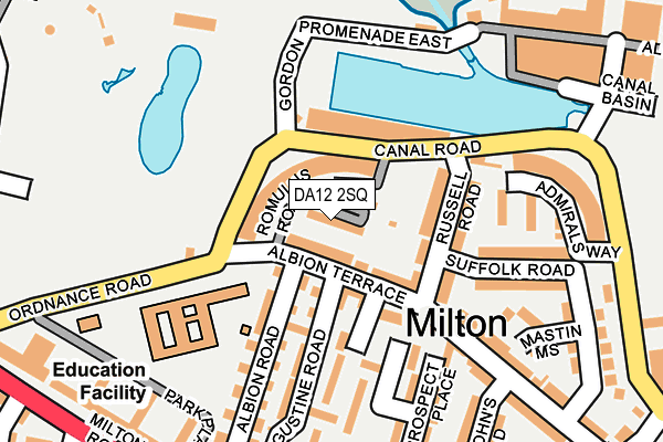 DA12 2SQ map - OS OpenMap – Local (Ordnance Survey)