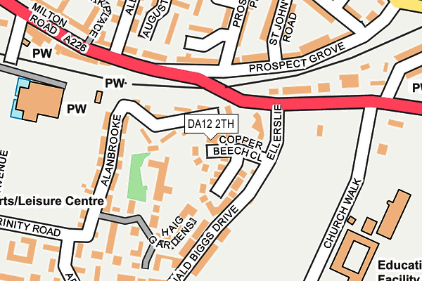DA12 2TH map - OS OpenMap – Local (Ordnance Survey)