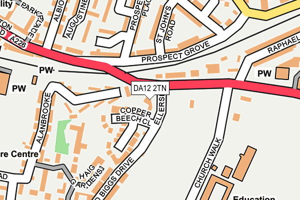 DA12 2TN map - OS OpenMap – Local (Ordnance Survey)