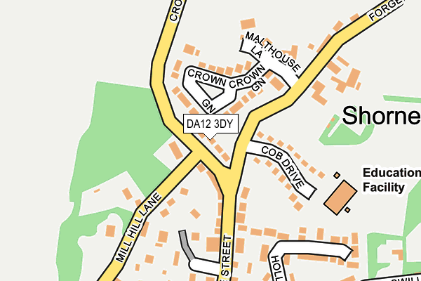 DA12 3DY map - OS OpenMap – Local (Ordnance Survey)