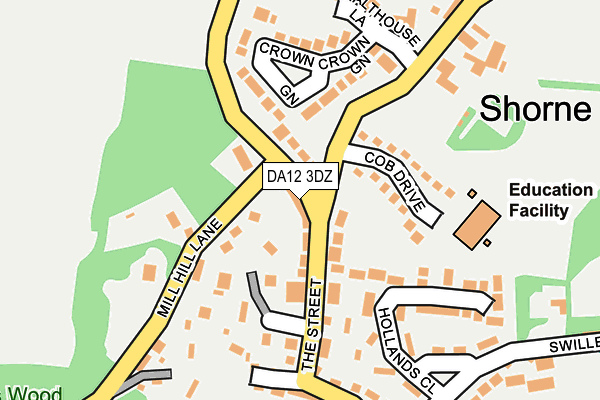DA12 3DZ map - OS OpenMap – Local (Ordnance Survey)