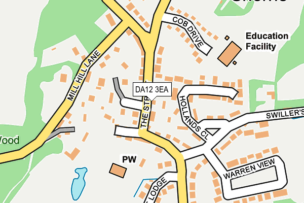 DA12 3EA map - OS OpenMap – Local (Ordnance Survey)