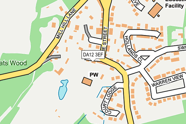 DA12 3EF map - OS OpenMap – Local (Ordnance Survey)