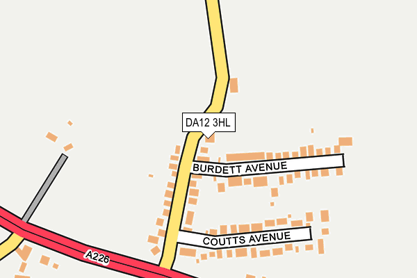 DA12 3HL map - OS OpenMap – Local (Ordnance Survey)