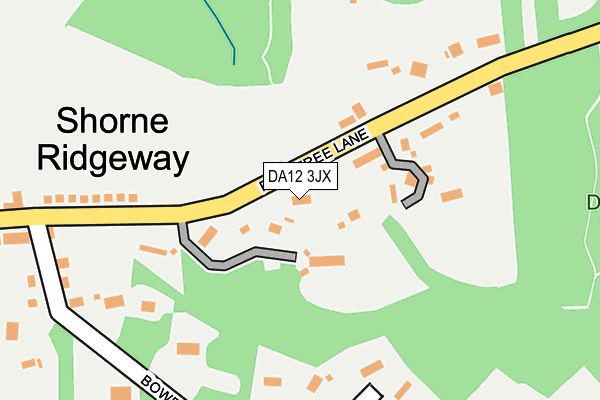 DA12 3JX map - OS OpenMap – Local (Ordnance Survey)