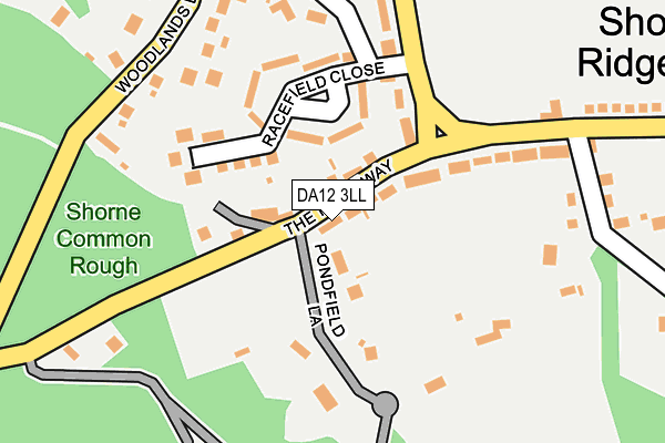 DA12 3LL map - OS OpenMap – Local (Ordnance Survey)
