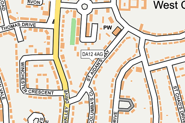 DA12 4AG map - OS OpenMap – Local (Ordnance Survey)