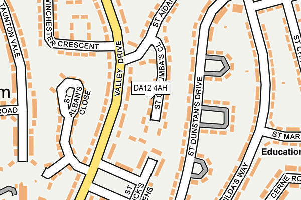 DA12 4AH map - OS OpenMap – Local (Ordnance Survey)
