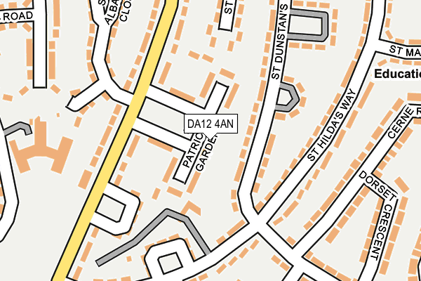 DA12 4AN map - OS OpenMap – Local (Ordnance Survey)