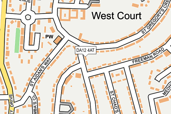 DA12 4AT map - OS OpenMap – Local (Ordnance Survey)