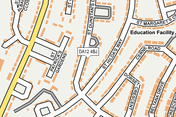 DA12 4BJ map - OS OpenMap – Local (Ordnance Survey)