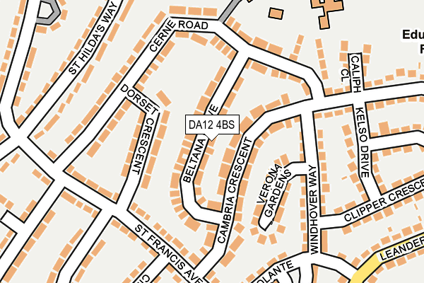 DA12 4BS map - OS OpenMap – Local (Ordnance Survey)