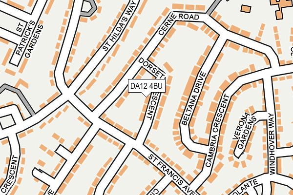 DA12 4BU map - OS OpenMap – Local (Ordnance Survey)