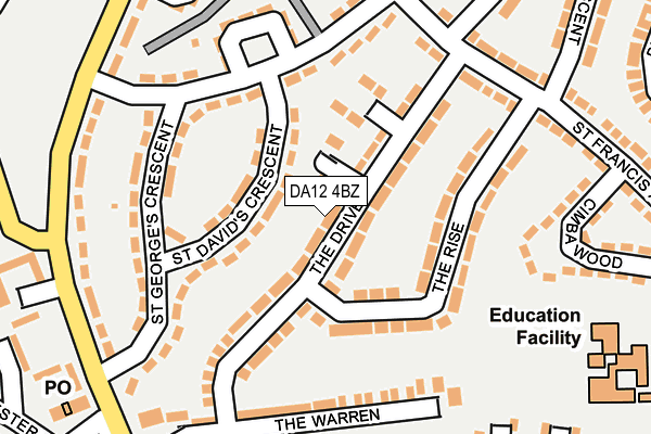 DA12 4BZ map - OS OpenMap – Local (Ordnance Survey)