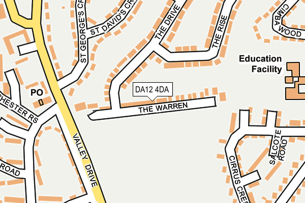 DA12 4DA map - OS OpenMap – Local (Ordnance Survey)