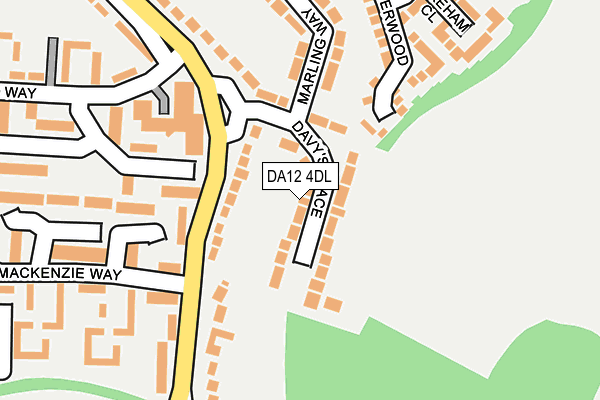 DA12 4DL map - OS OpenMap – Local (Ordnance Survey)