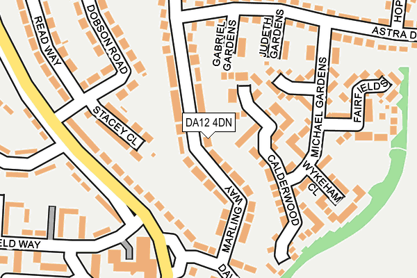 DA12 4DN map - OS OpenMap – Local (Ordnance Survey)