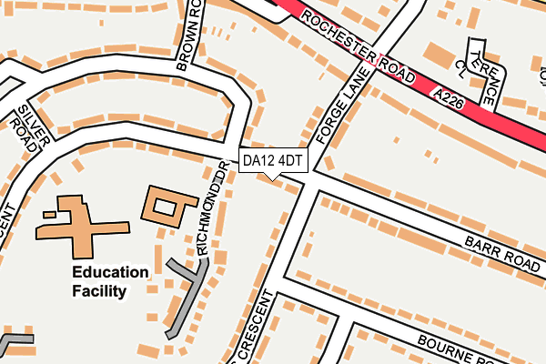 DA12 4DT map - OS OpenMap – Local (Ordnance Survey)