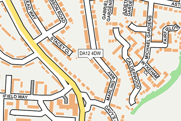 DA12 4DW map - OS OpenMap – Local (Ordnance Survey)
