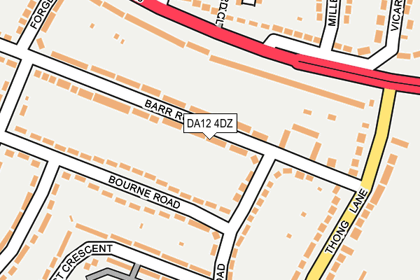 DA12 4DZ map - OS OpenMap – Local (Ordnance Survey)