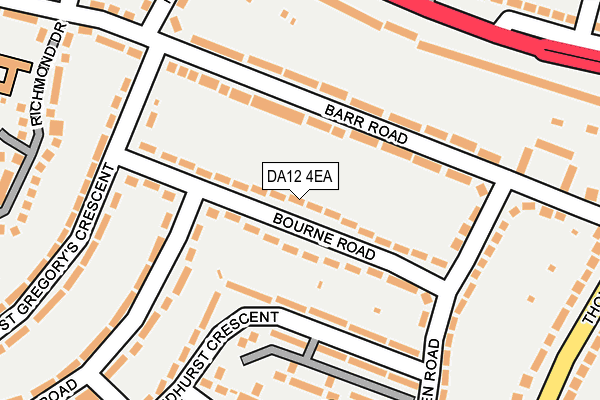 DA12 4EA map - OS OpenMap – Local (Ordnance Survey)