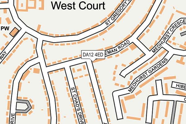 DA12 4ED map - OS OpenMap – Local (Ordnance Survey)