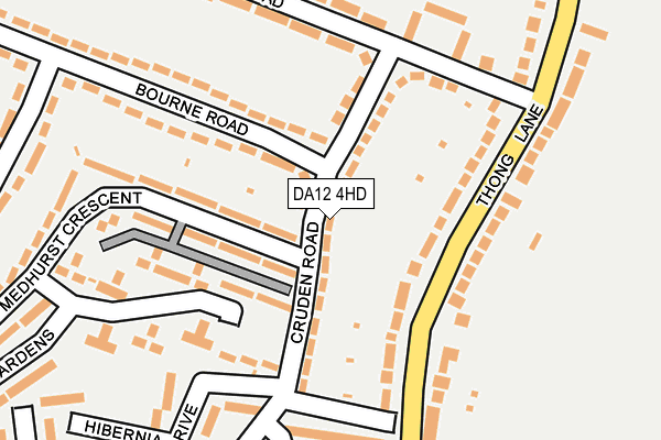 DA12 4HD map - OS OpenMap – Local (Ordnance Survey)